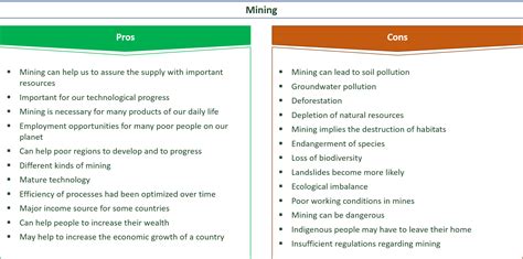 gold mining advantages and disadvantages